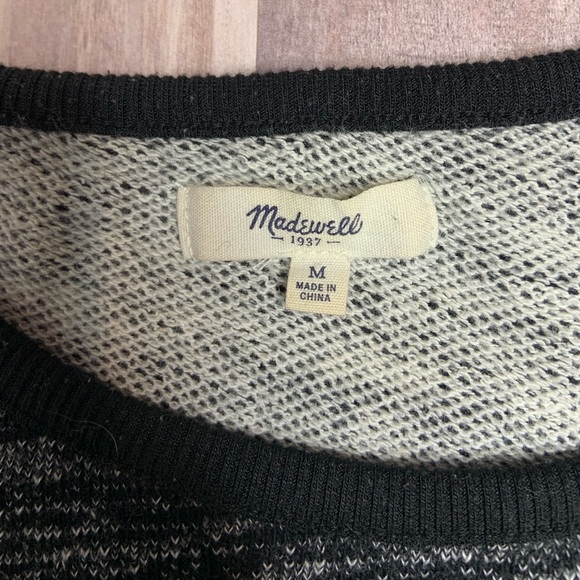MADEWELL Black Marled Shadowtree Pullover Top sz M - Picture 5 of 7
